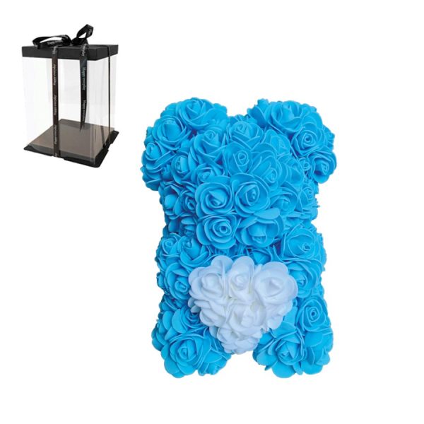 Rose Bear 25cm Cyan