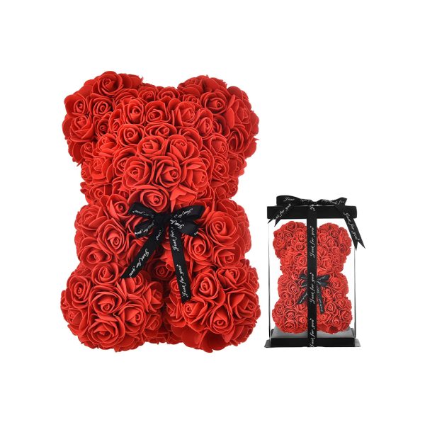 Rose Bear 40cm Red